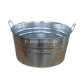 Galvanisearre Champagne Oval BBQ Ice Bucket